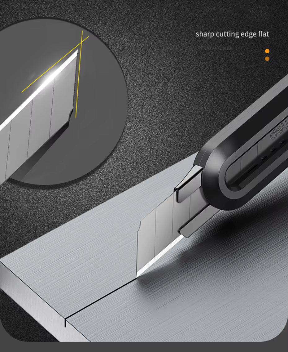 RS - Snap-off Utility Mes - Intrekbare Cutter 18mm - Koolstofstaal Mes - Auto Lock